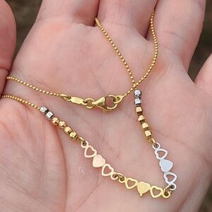 14k Gold Heart Necklace 3.6 Grams